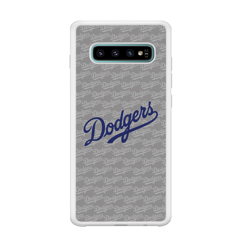 Los Angeles Dodgers Grey Patern Word Samsung Galaxy S10 Plus Case-Oxvistore