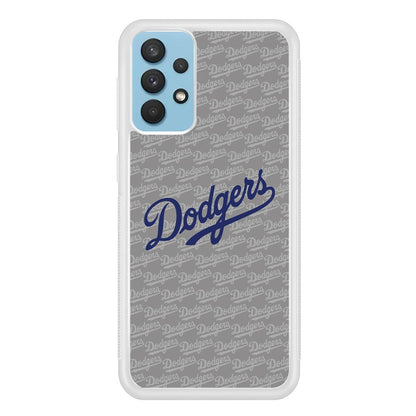 Los Angeles Dodgers Grey Patern Word Samsung Galaxy A32 Case-Oxvistore