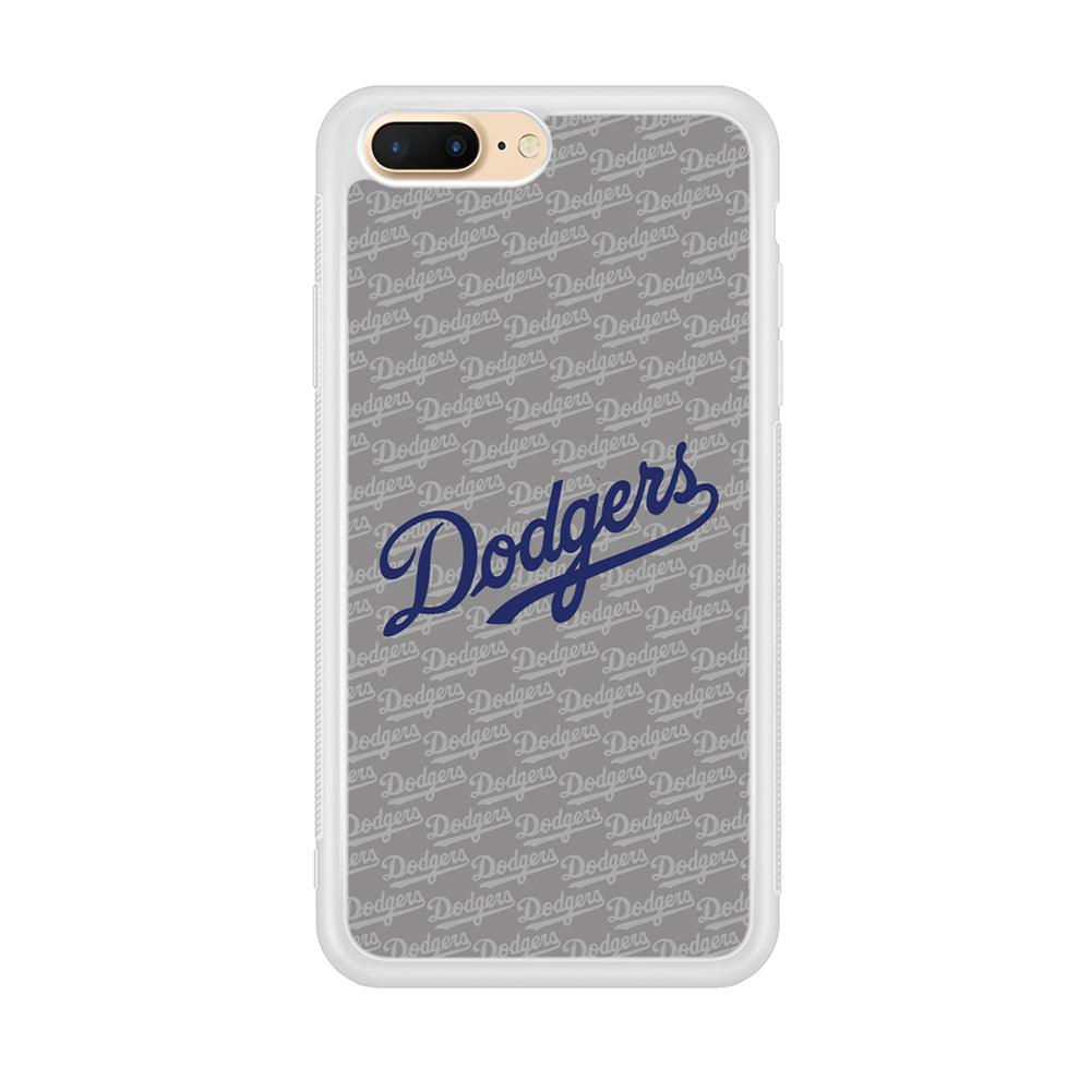 Los Angeles Dodgers Grey Patern Word iPhone 8 Plus Case-Oxvistore