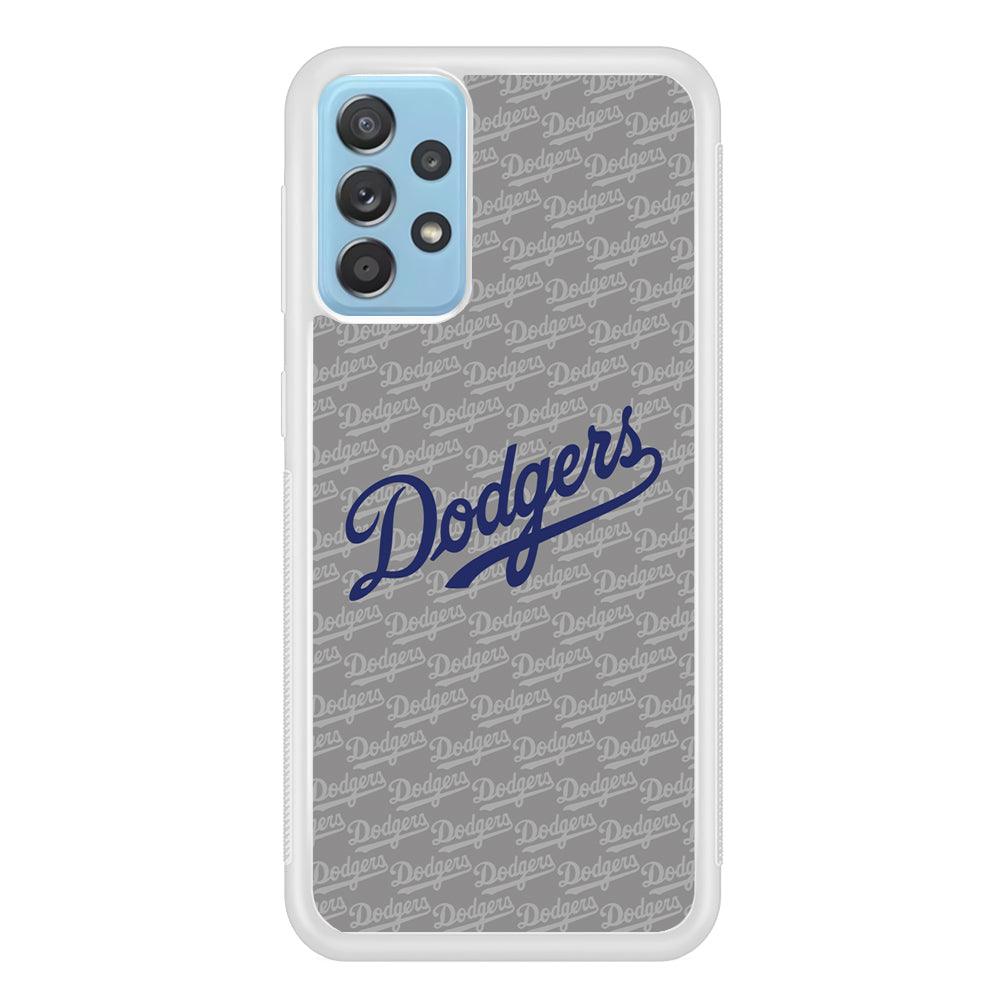 Los Angeles Dodgers Grey Patern Word Samsung Galaxy A52 Case-Oxvistore