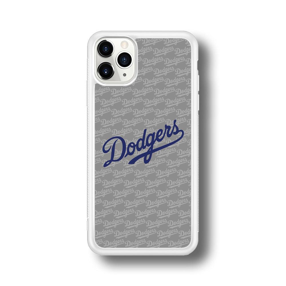 Los Angeles Dodgers Grey Patern Word iPhone 11 Pro Case-Oxvistore