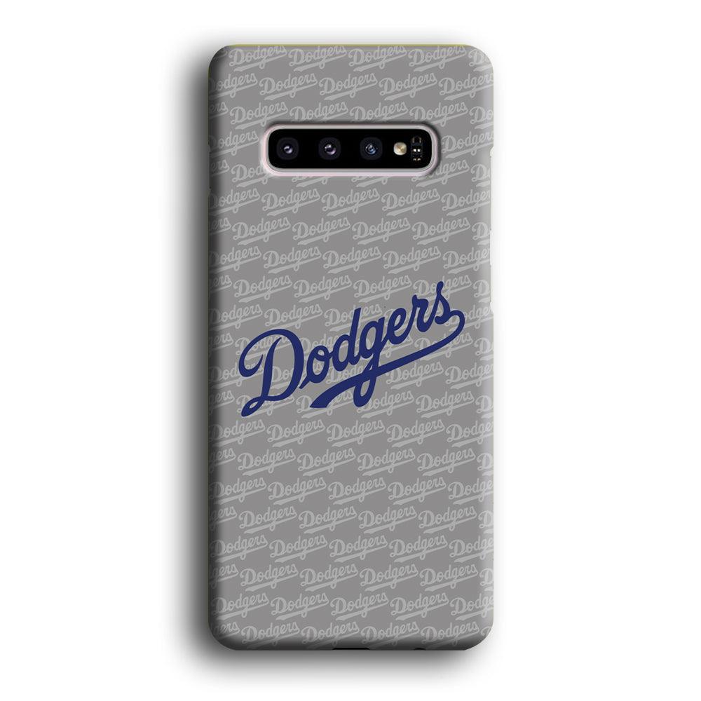 Los Angeles Dodgers Grey Patern Word Samsung Galaxy S10 Plus Case-Oxvistore