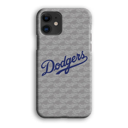 Los Angeles Dodgers Grey Patern Word iPhone 12 Case-Oxvistore