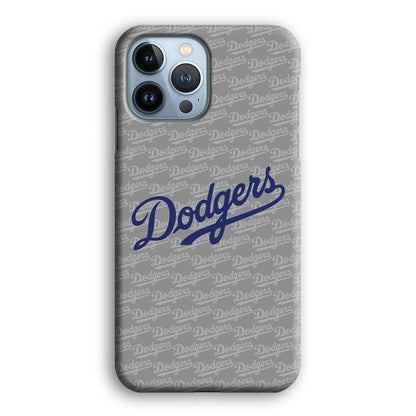 Los Angeles Dodgers Grey Patern Word iPhone 15 Pro Max Case-Oxvistore