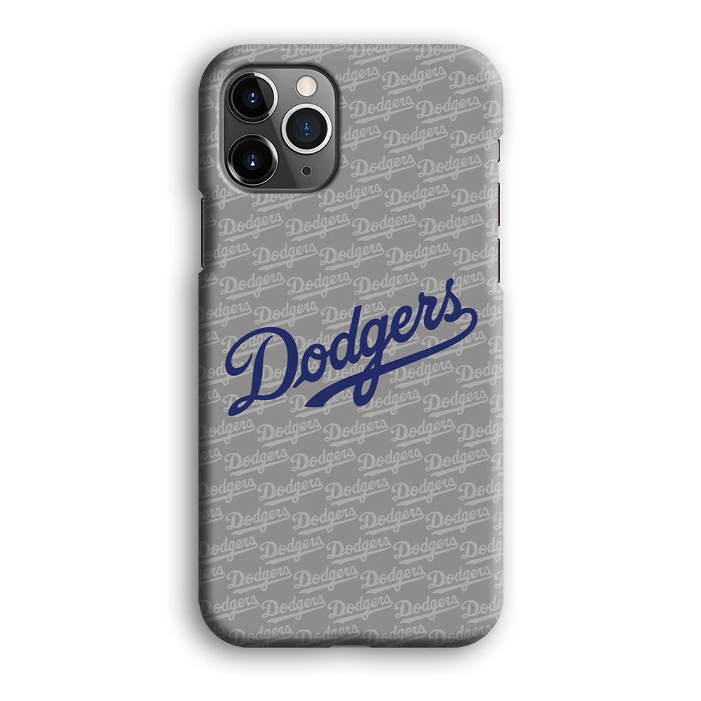 Los Angeles Dodgers Grey Patern Word iPhone 12 Pro Max Case-Oxvistore