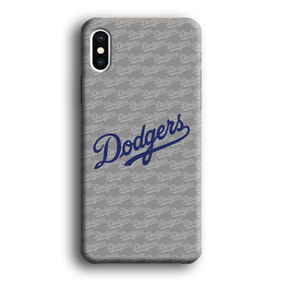 Los Angeles Dodgers Grey Patern Word iPhone X Case-Oxvistore