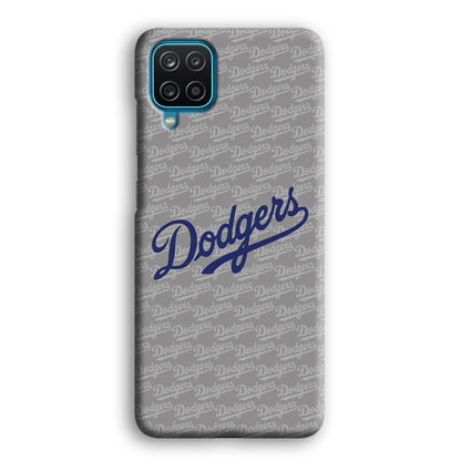 Los Angeles Dodgers Grey Patern Word Samsung Galaxy A12 Case-Oxvistore