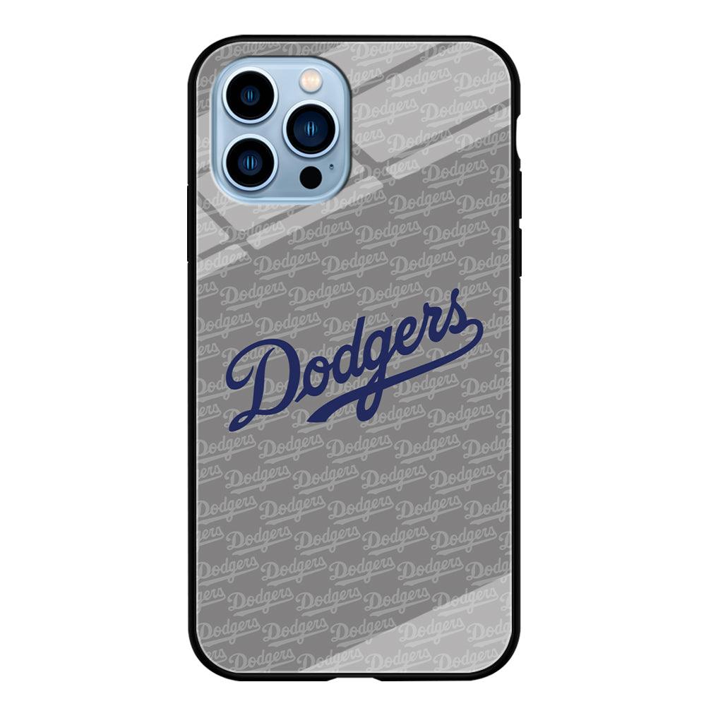 Los Angeles Dodgers Grey Patern Word iPhone 13 Pro Case-Oxvistore