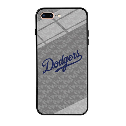 Los Angeles Dodgers Grey Patern Word iPhone 8 Plus Case-Oxvistore