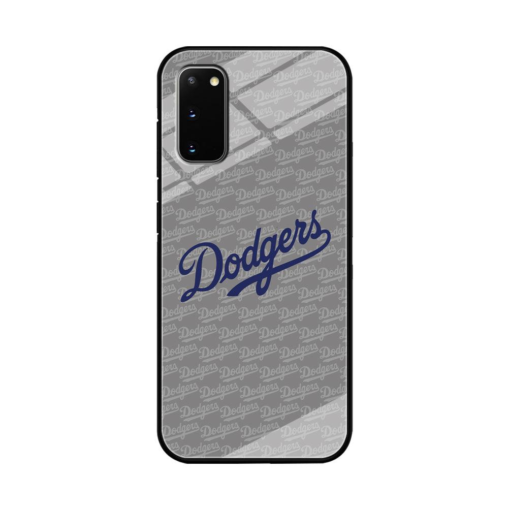 Los Angeles Dodgers Grey Patern Word Samsung Galaxy S20 Case-Oxvistore