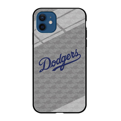 Los Angeles Dodgers Grey Patern Word iPhone 12 Case-Oxvistore