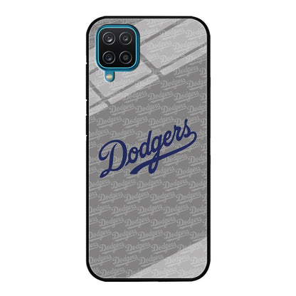 Los Angeles Dodgers Grey Patern Word Samsung Galaxy A12 Case-Oxvistore