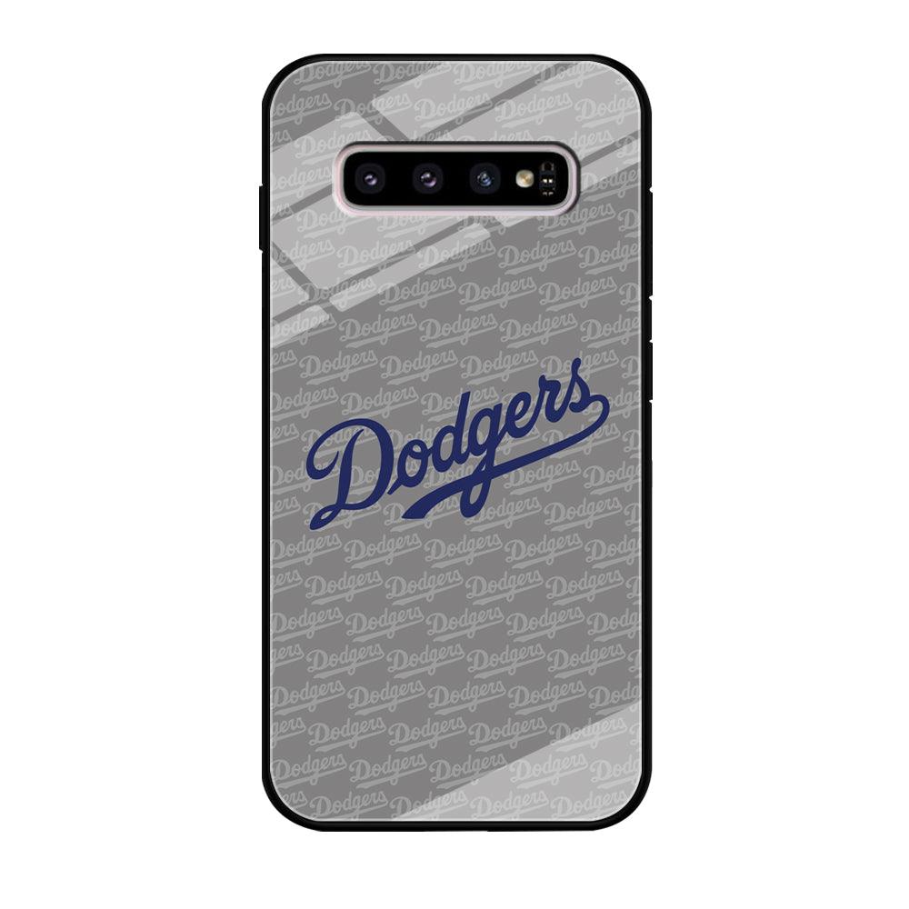 Los Angeles Dodgers Grey Patern Word Samsung Galaxy S10 Plus Case-Oxvistore