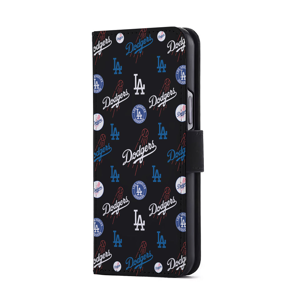 Los Angeles Dodgers Logo Flip Wallet Phone Case