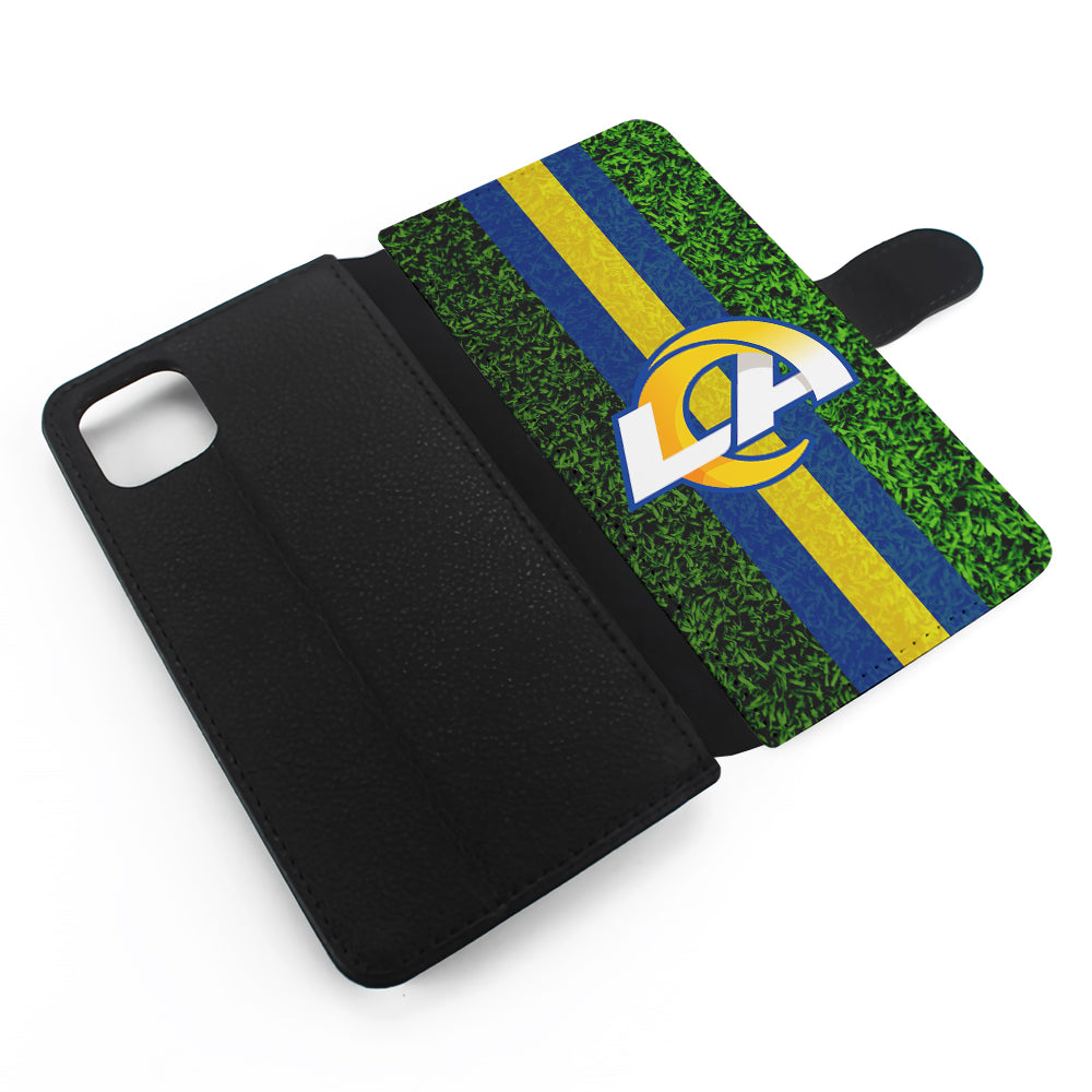 Los Angeles Rams Grassy Flip Wallet Phone Case