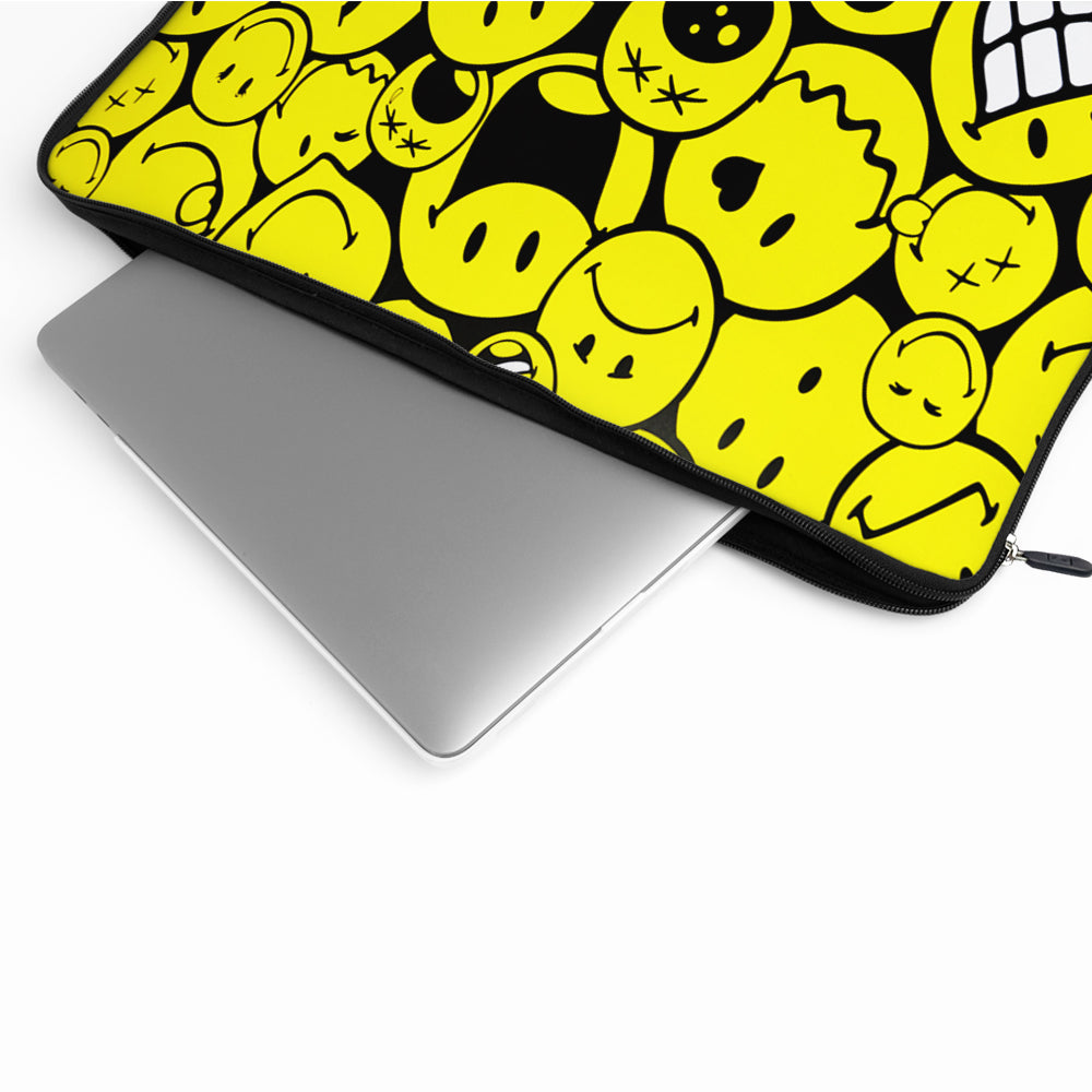 Lots of Emojis Face Laptop Sleeve Protective Cover