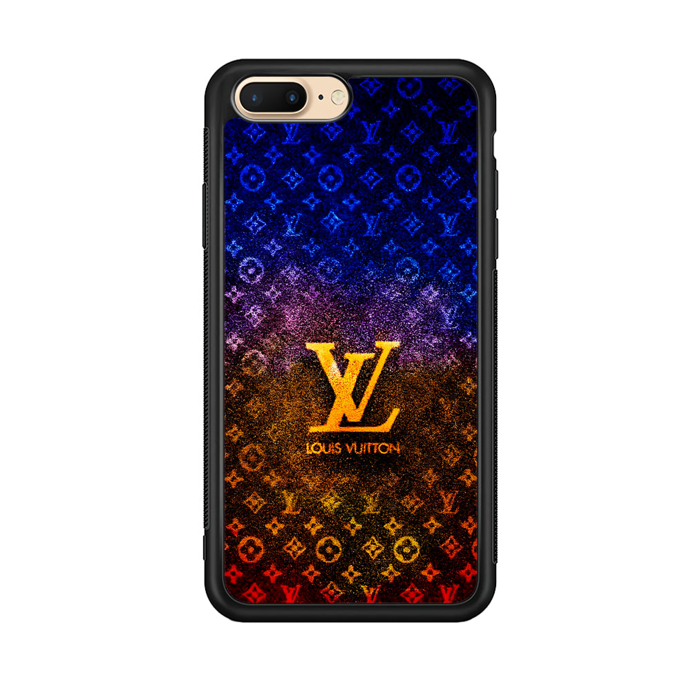 Louis Vuitton Abstract Colorful iPhone 7 Plus Case-Rubber Black (2D Case)-Oxvistore