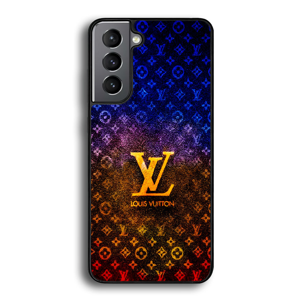 Louis Vuitton Abstract Colorful Samsung Galaxy S21 Plus Case-Rubber White (2D Case)-Oxvistore