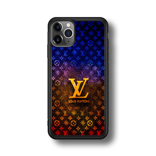 Louis Vuitton Abstract Colorful iPhone 11 Pro Max Case-Rubber Black (2D Case)-Oxvistore