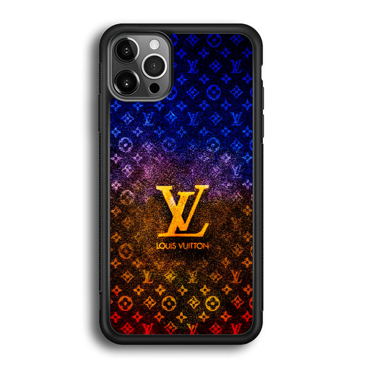 Louis Vuitton Abstract Colorful iPhone 12 Pro Case-Rubber Black (2D Case)-Oxvistore