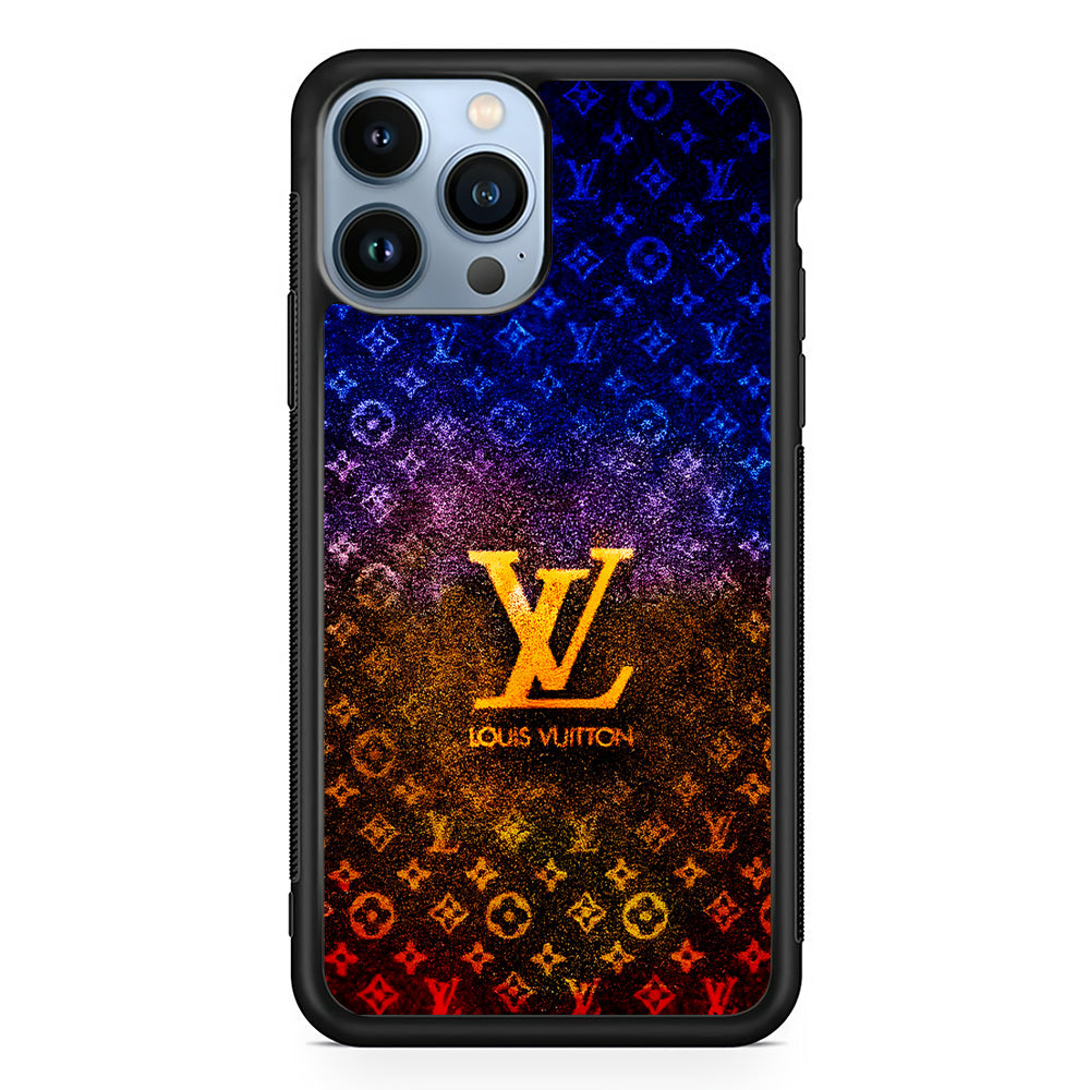 Louis Vuitton Abstract Colorful iPhone 13 Pro Case-Rubber White (2D Case)-Oxvistore