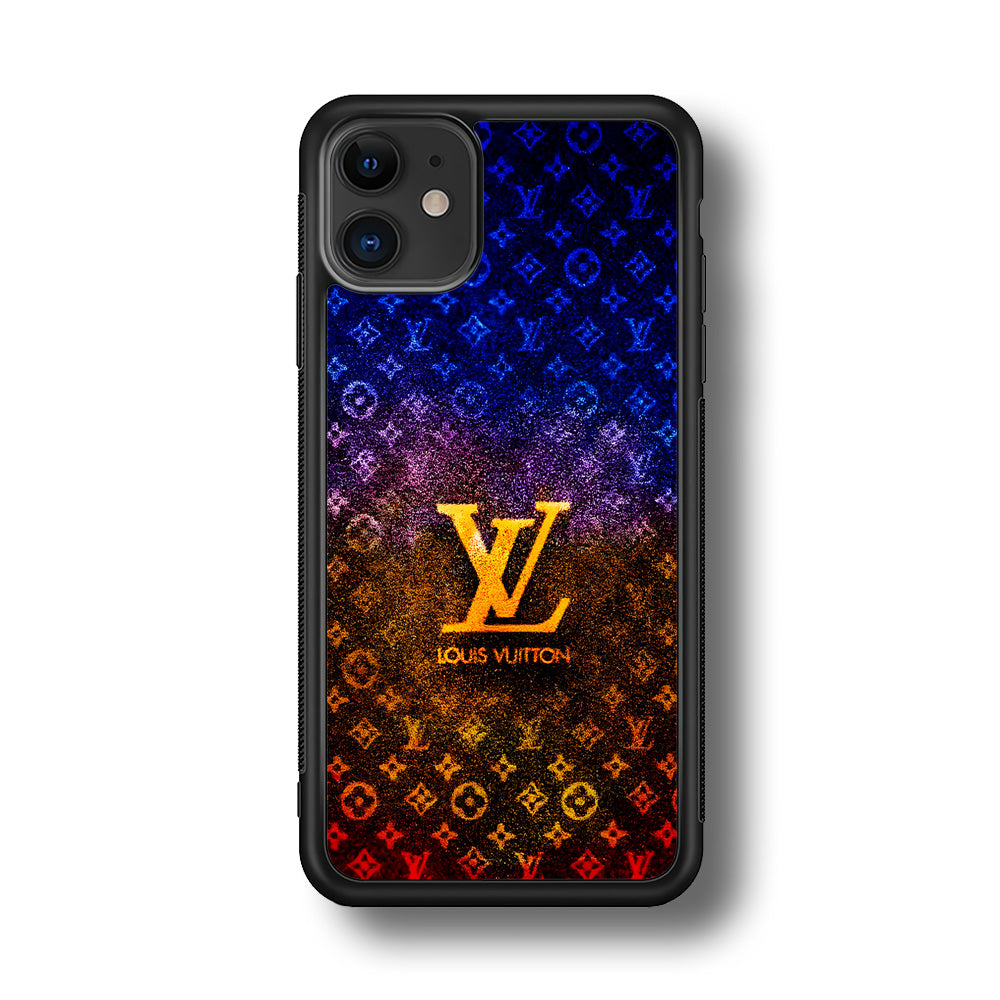 Louis Vuitton Abstract Colorful iPhone 12 Case-Rubber Black (2D Case)-Oxvistore