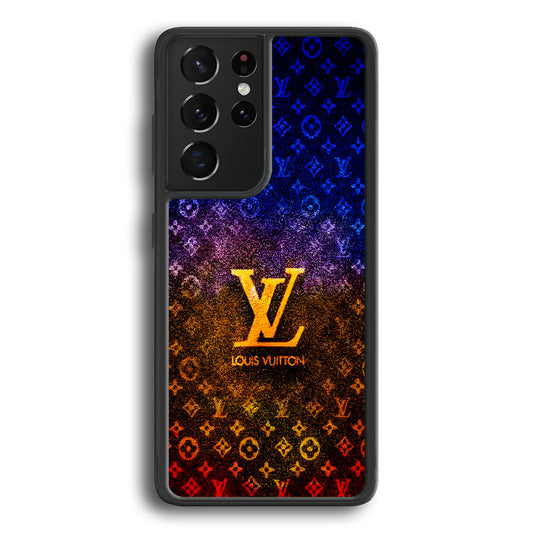 Louis Vuitton Abstract Colorful Samsung Galaxy S24 Ultra Case-Rubber White (2D Case)-Oxvistore
