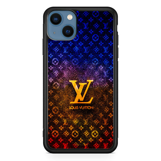 Louis Vuitton Abstract Colorful iPhone 15 Plus Case-Rubber White (2D Case)-Oxvistore