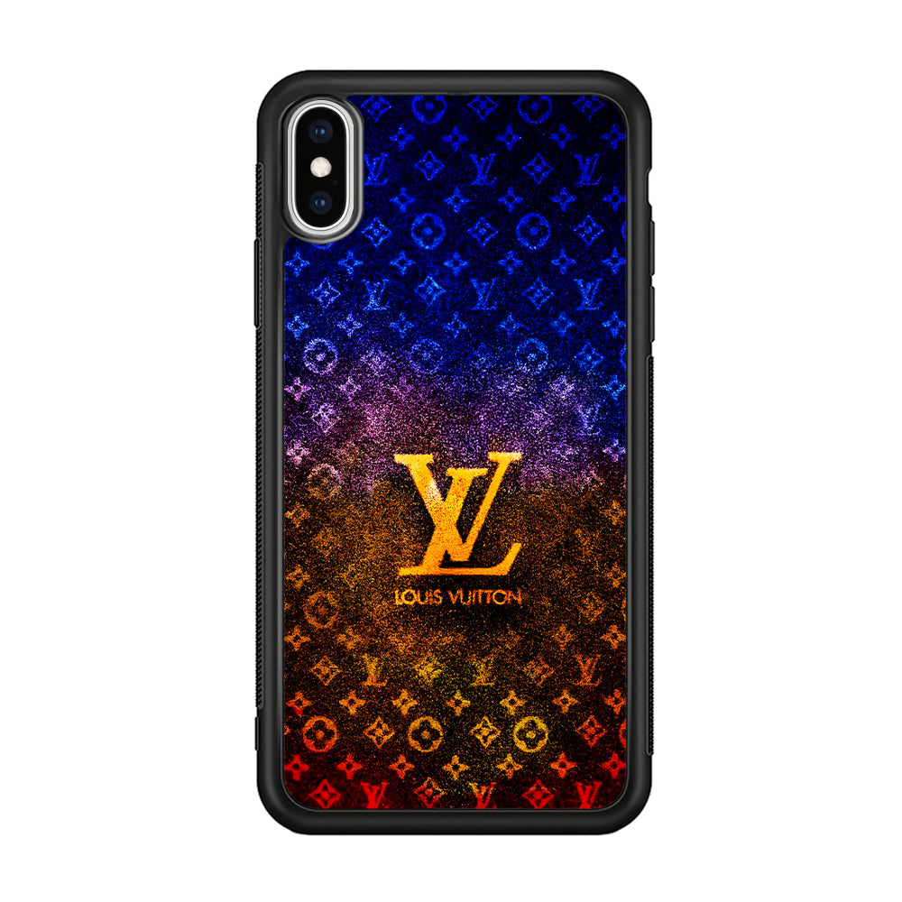 Louis Vuitton Abstract Colorful iPhone Xs Max Case-Rubber Black (2D Case)-Oxvistore