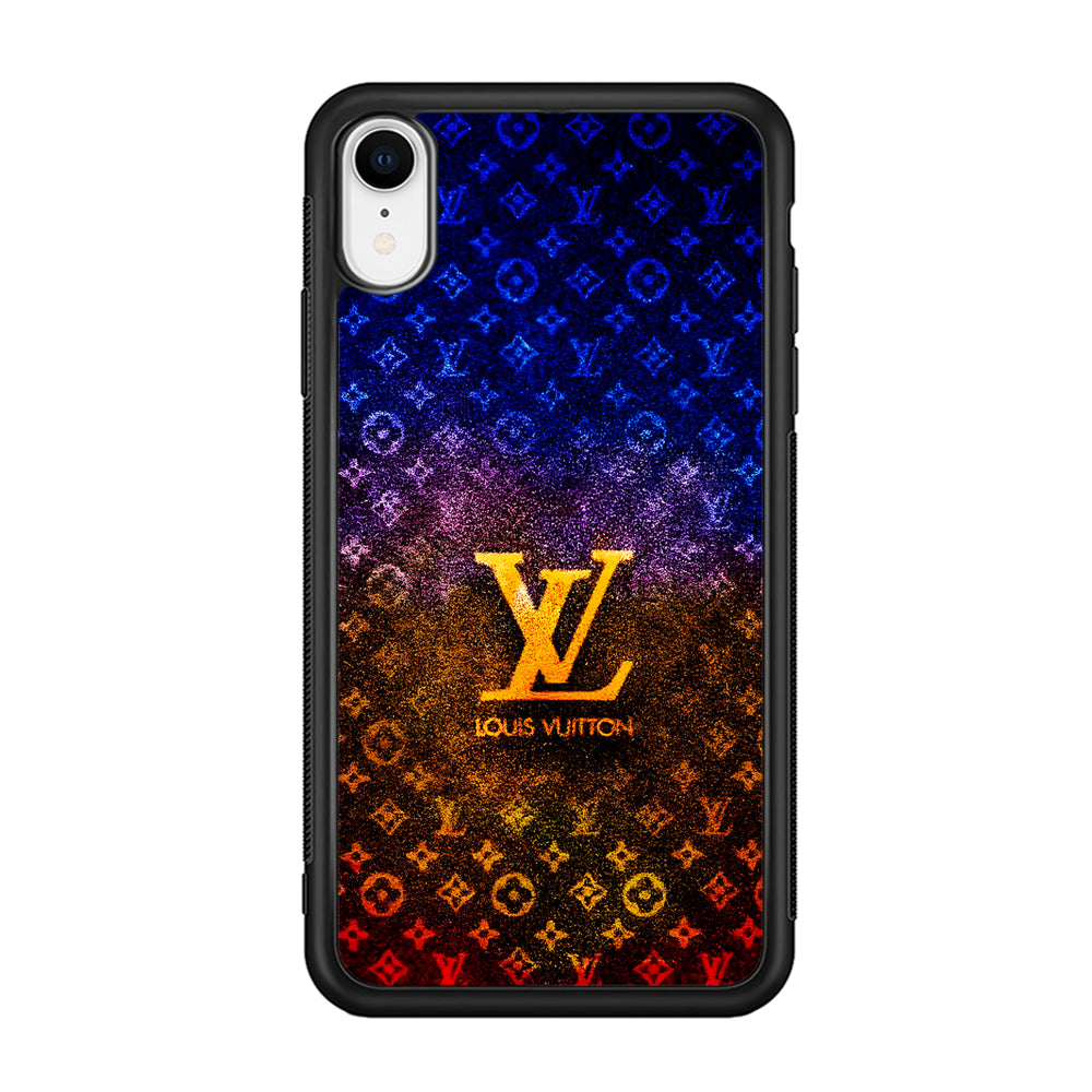 Louis Vuitton Abstract Colorful iPhone XR Case-Rubber White (2D Case)-Oxvistore