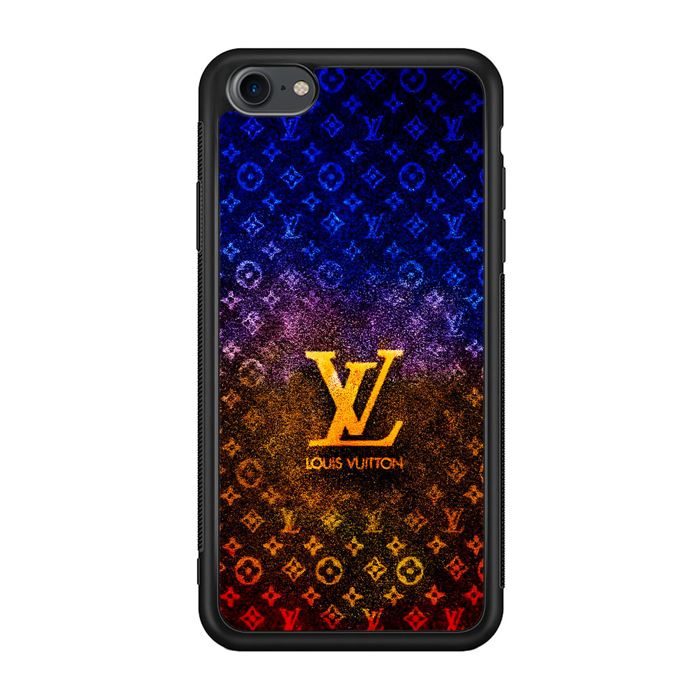 Louis Vuitton Abstract Colorful iPhone 8 Case-Rubber Black (2D Case)-Oxvistore