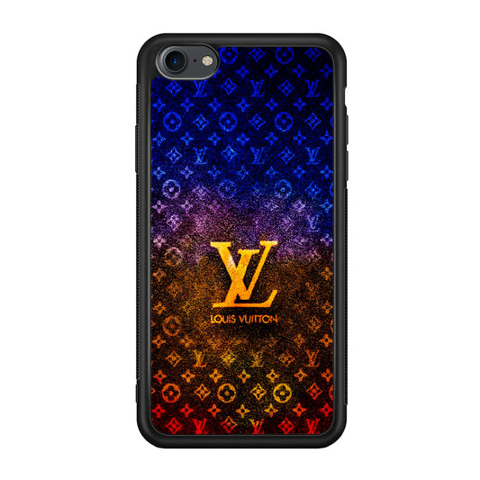 Louis Vuitton Abstract Colorful iPhone 8 Case-Rubber Black (2D Case)-Oxvistore