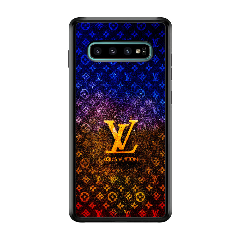 Louis Vuitton Abstract Colorful Samsung Galaxy S10 Case-Rubber White (2D Case)-Oxvistore