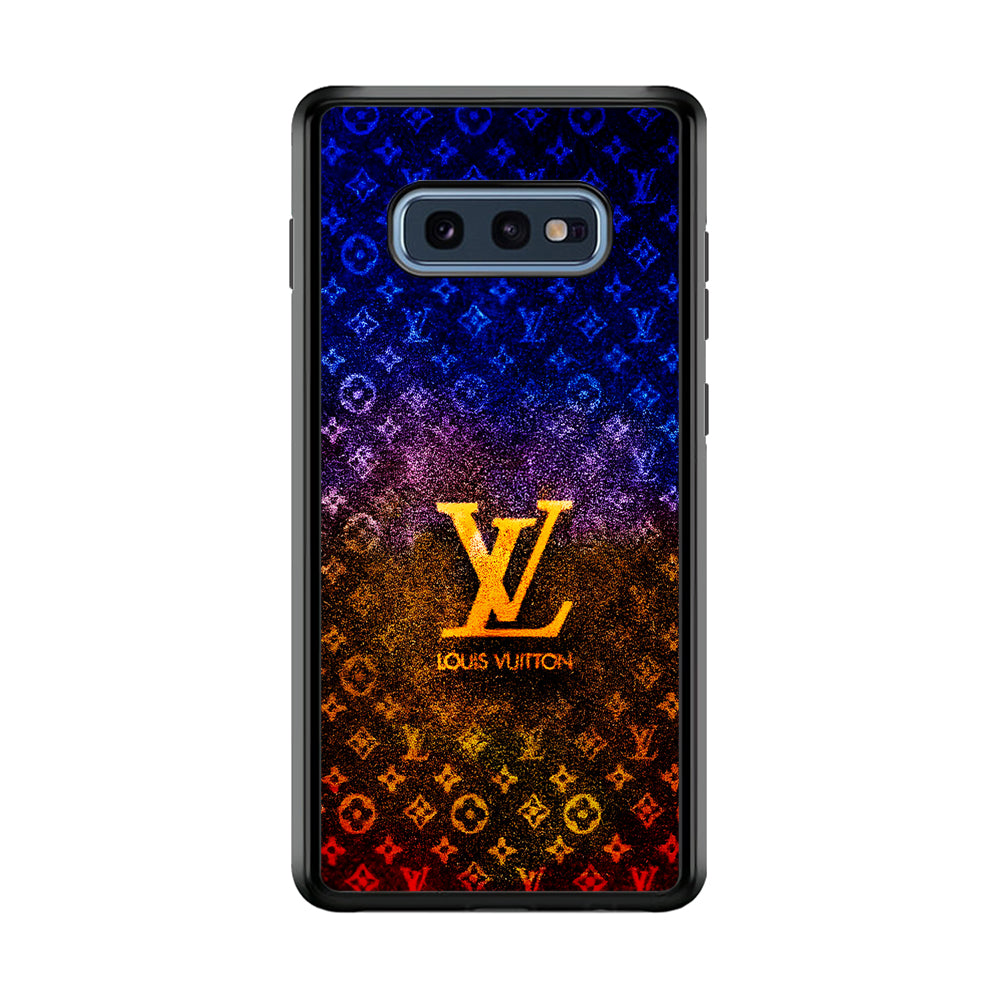 Louis Vuitton Abstract Colorful Samsung Galaxy S10E Case-Rubber White (2D Case)-Oxvistore