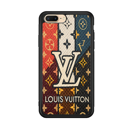 Louis Vuitton Aesthetic Luxury iPhone 8 Plus Case-Rubber Black (2D Case)-Oxvistore