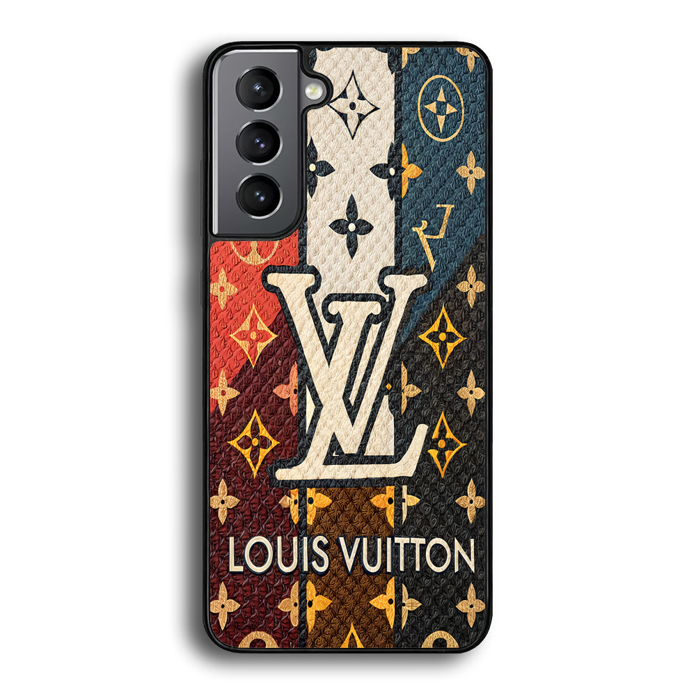 Louis Vuitton Aesthetic Luxury Samsung Galaxy S23 Plus Case-Rubber Black (2D Case)-Oxvistore