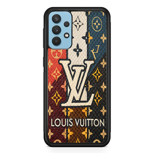 Louis Vuitton Aesthetic Luxury Samsung Galaxy A32 Case-Rubber Black (2D Case)-Oxvistore