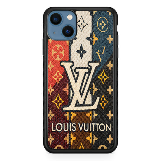 Louis Vuitton Aesthetic Luxury iPhone 15 Plus Case-Rubber Black (2D Case)-Oxvistore