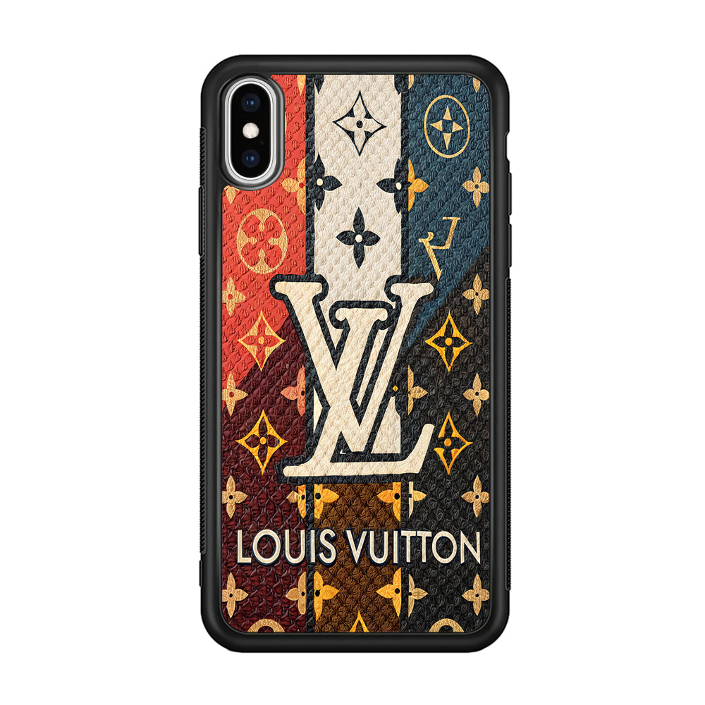 Louis Vuitton Aesthetic Luxury iPhone Xs Case-Rubber Black (2D Case)-Oxvistore