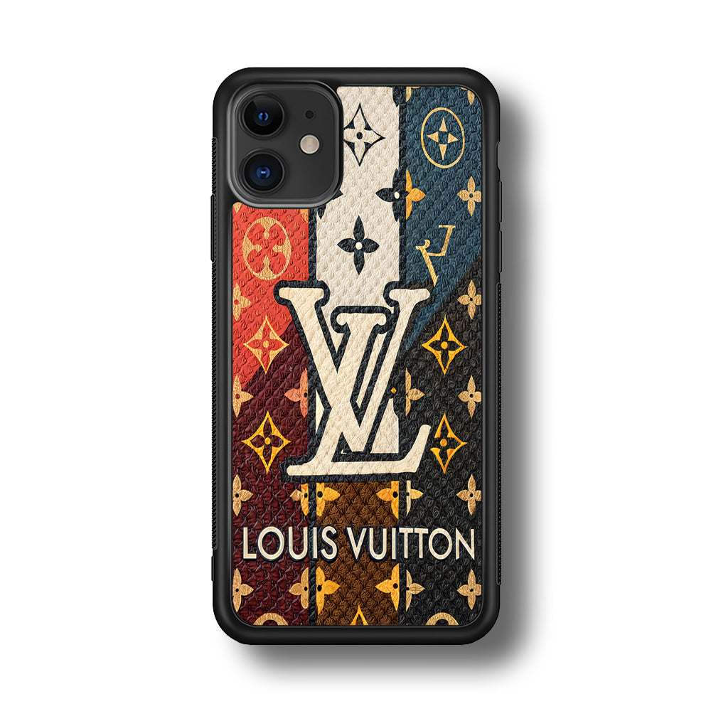 Louis Vuitton Aesthetic Luxury iPhone 12 Case-Rubber Black (2D Case)-Oxvistore