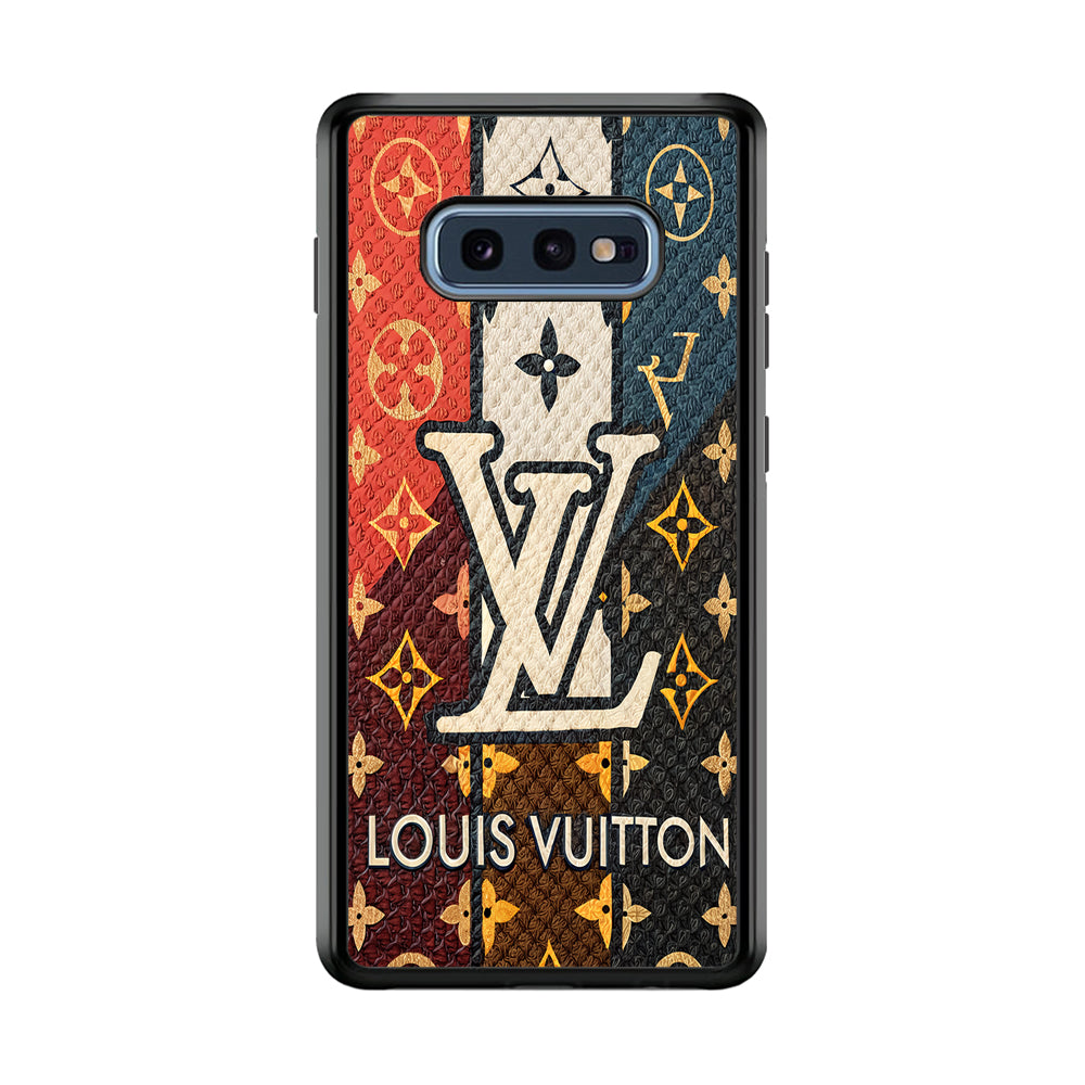 Louis Vuitton Aesthetic Luxury Samsung Galaxy S10E Case-Rubber Black (2D Case)-Oxvistore