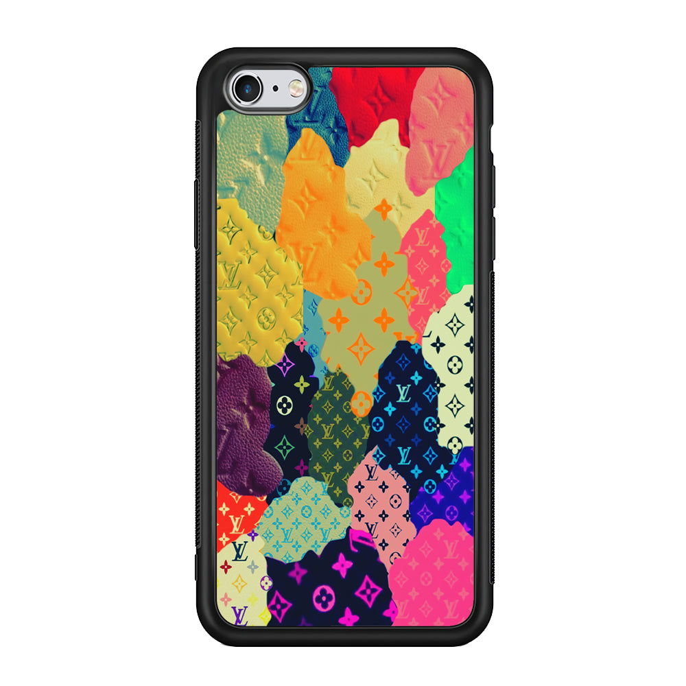 Louis Vuitton Aesthetic Pattern iPhone 6 | 6s Case-Rubber Black (2D Case)-Oxvistore