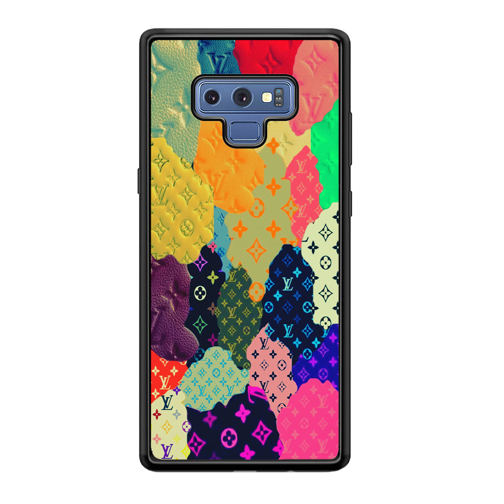 Louis Vuitton Aesthetic Pattern Samsung Galaxy Note 9 Case-Rubber Black (2D Case)-Oxvistore
