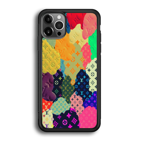 Louis Vuitton Aesthetic Pattern iPhone 12 Pro Case-Rubber Black (2D Case)-Oxvistore