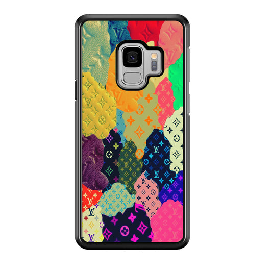 Louis Vuitton Aesthetic Pattern Samsung Galaxy S9 Case-Rubber Black (2D Case)-Oxvistore