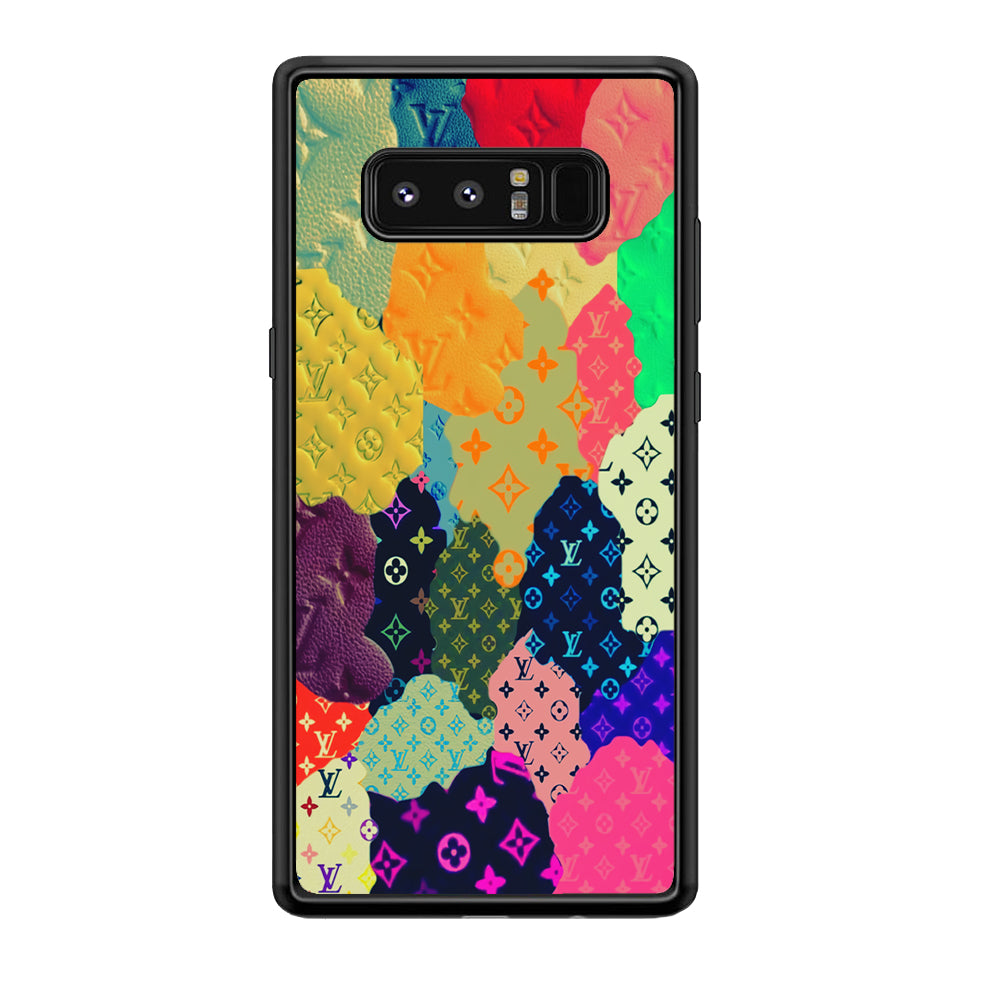 Louis Vuitton Aesthetic Pattern Samsung Galaxy Note 8 Case-Rubber Black (2D Case)-Oxvistore