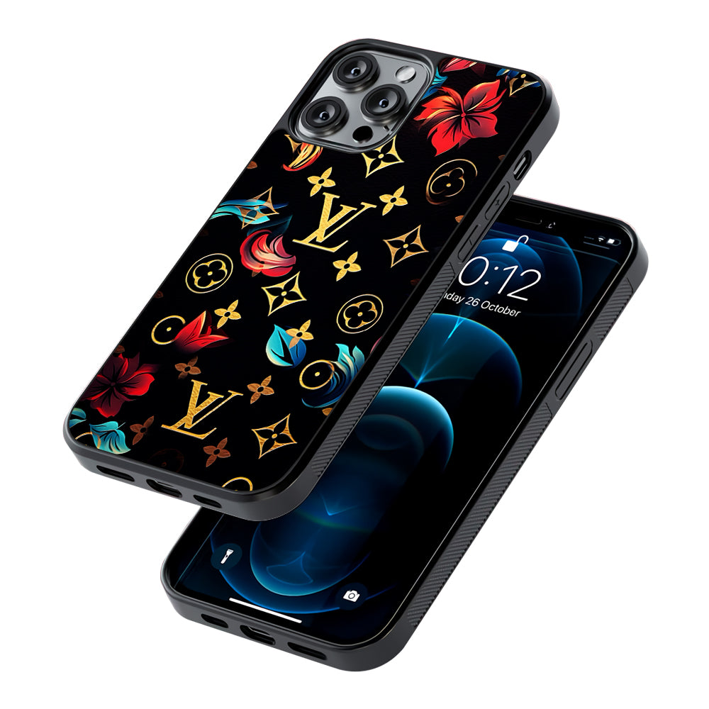 Louis Vuitton Flowers Design 2D Rubber Phone Case-Oxvistore