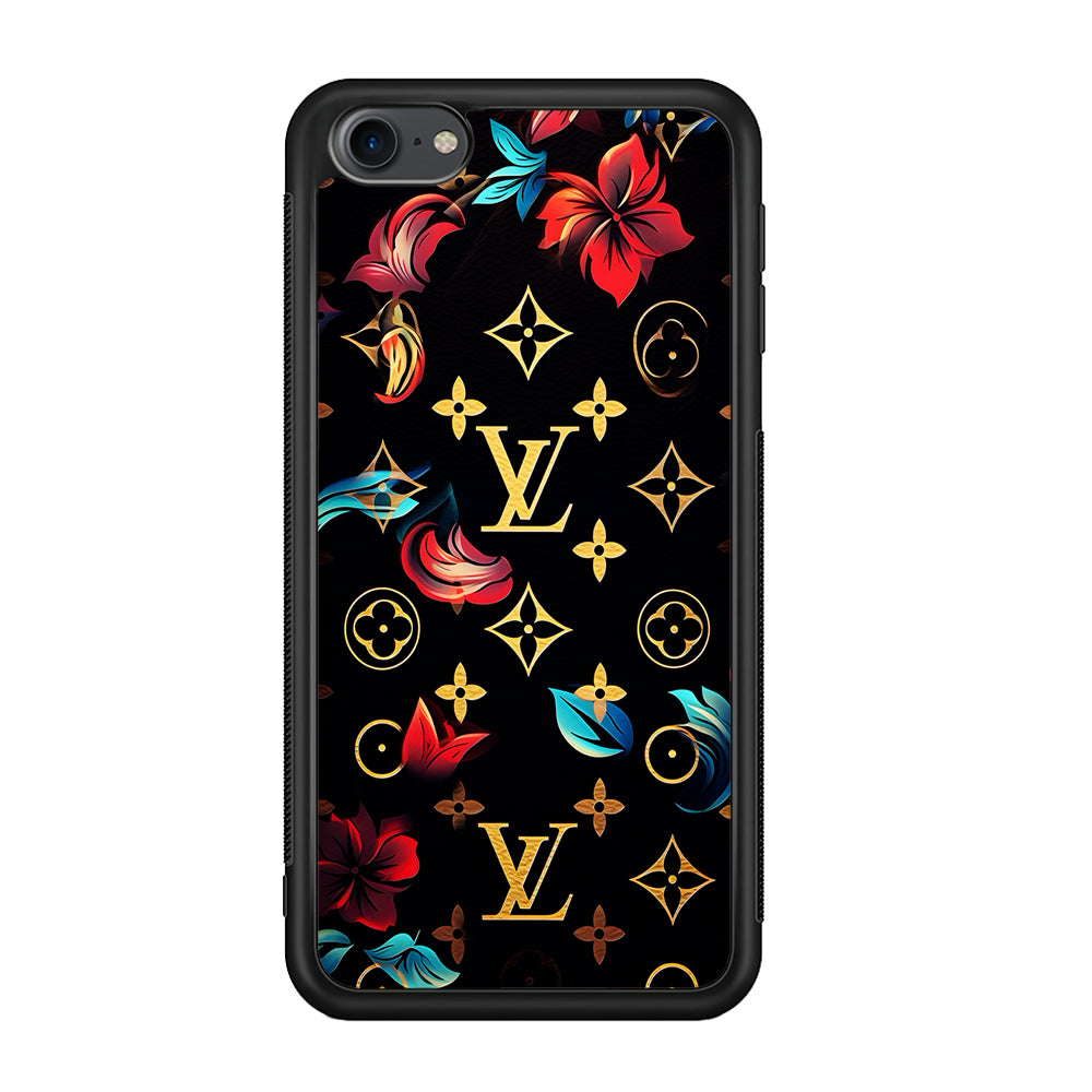 Louis Vuitton Flowers Design iPod Touch 6 Case-Rubber White (2D Case)-Oxvistore