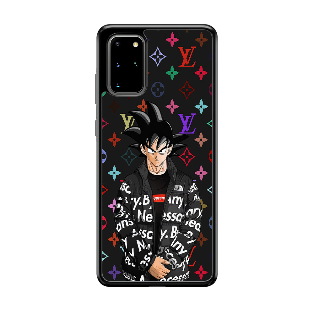 Louis Vuitton Goku Hypebeast Samsung Galaxy S20 Plus Case-Rubber Black (2D Case)-Oxvistore