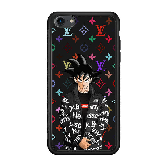 Louis Vuitton Goku Hypebeast iPhone 8 Case-Rubber Black (2D Case)-Oxvistore